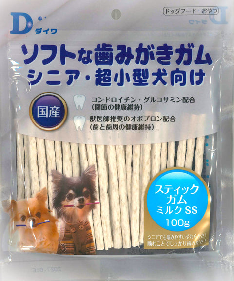 ソフトな歯みがきガム スティックガム ミルク SS 100g