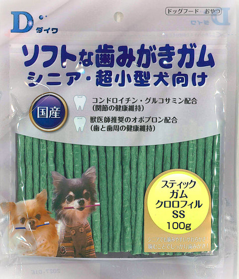 ソフトな歯みがきガム スティックガム クロロフィル SS 100g