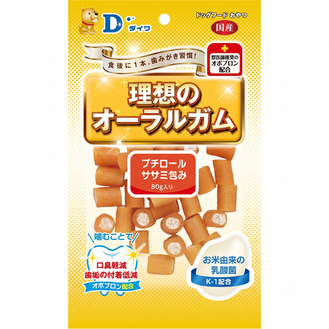 理想のオーラルガム プチロールササミ包み 80g入